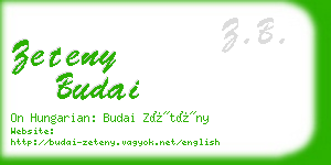 zeteny budai business card